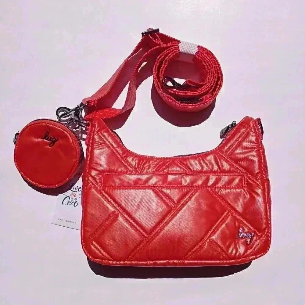 LUG 'Curtsy Mini' Crossbody / Shoulder Bag / Top Handle Bag - Metallic P… - Picture 6 of 16
